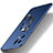 Coque Plastique Housse Etui Rigide Mat avec Support Bague Anneau Aimante Magnetique pour Oppo Find X5 Pro 5G Bleu