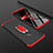 Coque Plastique Mat Protection Integrale 360 Degres Avant et Arriere avec Support Bague Anneau Aimante Magnetique pour Huawei Y9 (2019) Rouge et Noir Petit
