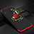 Coque Plastique Mat Protection Integrale 360 Degres Avant et Arriere avec Support Bague Anneau Aimante Magnetique pour Huawei Y9 (2019) Rouge et Noir Petit