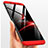 Coque Plastique Mat Protection Integrale 360 Degres Avant et Arriere avec Support Bague Anneau Q01 pour Samsung Galaxy A9 Star Lite Rouge et Noir Petit