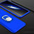Coque Plastique Mat Protection Integrale 360 Degres Avant et Arriere Etui Housse avec Support Bague Anneau pour Oppo Find X Super Flash Edition Bleu