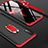 Coque Plastique Mat Protection Integrale 360 Degres Avant et Arriere Etui Housse avec Support Bague Anneau pour Samsung Galaxy A70S Rouge et Noir