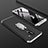 Coque Plastique Mat Protection Integrale 360 Degres Avant et Arriere Etui Housse avec Support Bague Anneau pour Samsung Galaxy A9 Star Lite Argent