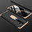 Coque Plastique Mat Protection Integrale 360 Degres Avant et Arriere Etui Housse avec Support Bague Anneau pour Xiaomi Redmi Note 8 Pro Or et Noir