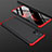 Coque Plastique Mat Protection Integrale 360 Degres Avant et Arriere Etui Housse M01 pour Samsung Galaxy M51 Rouge et Noir