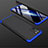 Coque Plastique Mat Protection Integrale 360 Degres Avant et Arriere Etui Housse M01 pour Xiaomi Poco M3 Bleu et Noir