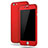 Coque Plastique Mat Protection Integrale 360 Degres Avant et Arriere Etui Housse M02 pour Apple iPhone 6S Plus Rouge