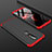 Coque Plastique Mat Protection Integrale 360 Degres Avant et Arriere Etui Housse P01 pour Nokia 6.1 Plus Rouge et Noir