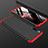 Coque Plastique Mat Protection Integrale 360 Degres Avant et Arriere Etui Housse P01 pour Xiaomi Mi A3 Rouge et Noir