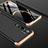 Coque Plastique Mat Protection Integrale 360 Degres Avant et Arriere Etui Housse P01 pour Xiaomi Mi Note 10 Or et Noir