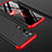 Coque Plastique Mat Protection Integrale 360 Degres Avant et Arriere Etui Housse P01 pour Xiaomi Mi Note 10 Rouge et Noir