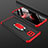 Coque Plastique Mat Protection Integrale 360 Degres Avant et Arriere Etui Housse P01 pour Xiaomi Redmi Note 9 Rouge et Noir
