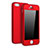 Coque Plastique Mat Protection Integrale 360 Degres Avant et Arriere Etui Housse pour Apple iPhone 5 Rouge