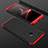 Coque Plastique Mat Protection Integrale 360 Degres Avant et Arriere Etui Housse pour Huawei Honor 9 Lite Rouge et Noir
