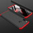 Coque Plastique Mat Protection Integrale 360 Degres Avant et Arriere Etui Housse pour Huawei P30 Lite Rouge et Noir