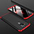 Coque Plastique Mat Protection Integrale 360 Degres Avant et Arriere Etui Housse pour Nokia 7.1 Plus Rouge et Noir