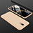 Coque Plastique Mat Protection Integrale 360 Degres Avant et Arriere Etui Housse pour OnePlus 6T Or