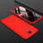 Coque Plastique Mat Protection Integrale 360 Degres Avant et Arriere Etui Housse pour OnePlus 6T Rouge