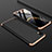 Coque Plastique Mat Protection Integrale 360 Degres Avant et Arriere Etui Housse pour Samsung Galaxy A10 Or et Noir