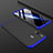 Coque Plastique Mat Protection Integrale 360 Degres Avant et Arriere Etui Housse pour Samsung Galaxy A30 Bleu et Noir