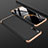 Coque Plastique Mat Protection Integrale 360 Degres Avant et Arriere Etui Housse pour Samsung Galaxy A50 Or et Noir