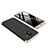 Coque Plastique Mat Protection Integrale 360 Degres Avant et Arriere Etui Housse pour Samsung Galaxy A9 Star Lite Or et Noir