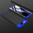 Coque Plastique Mat Protection Integrale 360 Degres Avant et Arriere Etui Housse pour Samsung Galaxy A90 4G Bleu et Noir