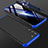 Coque Plastique Mat Protection Integrale 360 Degres Avant et Arriere Etui Housse pour Samsung Galaxy S23 Plus 5G Bleu et Noir
