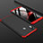 Coque Plastique Mat Protection Integrale 360 Degres Avant et Arriere Etui Housse pour Xiaomi Mi Max 3 Rouge et Noir