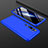 Coque Plastique Mat Protection Integrale 360 Degres Avant et Arriere Etui Housse R01 pour Xiaomi Mi Note 10 Pro Bleu