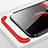 Coque Plastique Mat Protection Integrale 360 Degres Avant et Arriere Q01 pour Huawei Honor V20 Rouge et Noir Petit