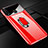 Coque Plastique Protection Integrale 360 Degres Miroir Etui Housse avec Support Bague Anneau Aimante Magnetique pour Huawei P30 Lite Rouge