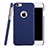 Coque Plastique Rigide avec Trou Mat pour Apple iPhone 6S Plus Bleu
