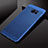 Coque Plastique Rigide Etui Housse Mailles Filet pour Samsung Galaxy S7 Edge G935F Bleu
