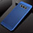 Coque Plastique Rigide Etui Housse Mailles Filet W01 pour Samsung Galaxy S10e Bleu