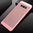 Coque Plastique Rigide Etui Housse Mailles Filet W01 pour Samsung Galaxy S10e Or Rose
