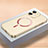 Coque Plastique Rigide Etui Housse Mat avec Mag-Safe Magnetic Magnetique QC1 pour Apple iPhone 12 Or Petit