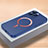 Coque Plastique Rigide Etui Housse Mat avec Mag-Safe Magnetic Magnetique QC1 pour Apple iPhone 13 Pro Max Bleu