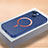 Coque Plastique Rigide Etui Housse Mat avec Mag-Safe Magnetic Magnetique QC1 pour Apple iPhone 14 Bleu