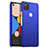 Coque Plastique Rigide Etui Housse Mat M01 pour Google Pixel 4a Bleu