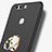 Coque Plastique Rigide Mat avec Support Bague Anneau A03 pour Huawei Honor 8 Noir Petit