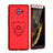 Coque Plastique Rigide Mat avec Support Bague Anneau A03 pour Huawei Mate 10 Rouge