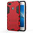 Coque Plastique Rigide Mat et Support pour Huawei Enjoy 7 Rouge
