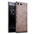 Coque Plastique Rigide Motif Cuir pour Sony Xperia XZ Premium Marron Petit