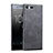 Coque Plastique Rigide Motif Cuir pour Sony Xperia XZ Premium Noir
