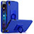 Coque Plastique Rigide Sables Mouvants et Support Bague Anneau pour Blackberry DTEK50 Bleu
