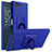 Coque Plastique Rigide Sables Mouvants et Support Bague Anneau pour Sony Xperia X Compact Bleu