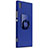 Coque Plastique Rigide Sables Mouvants et Support Bague Anneau pour Sony Xperia XA1 Ultra Bleu Petit