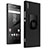 Coque Plastique Rigide Sables Mouvants et Support Bague Anneau pour Sony Xperia XA1 Ultra Noir