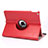 Coque Portefeuille Cuir Rotatif pour Apple iPad Mini 4 Rouge